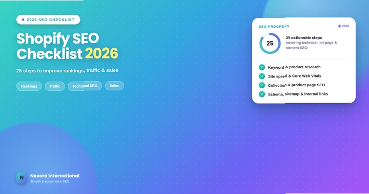 Shopify SEO Checklists 2026